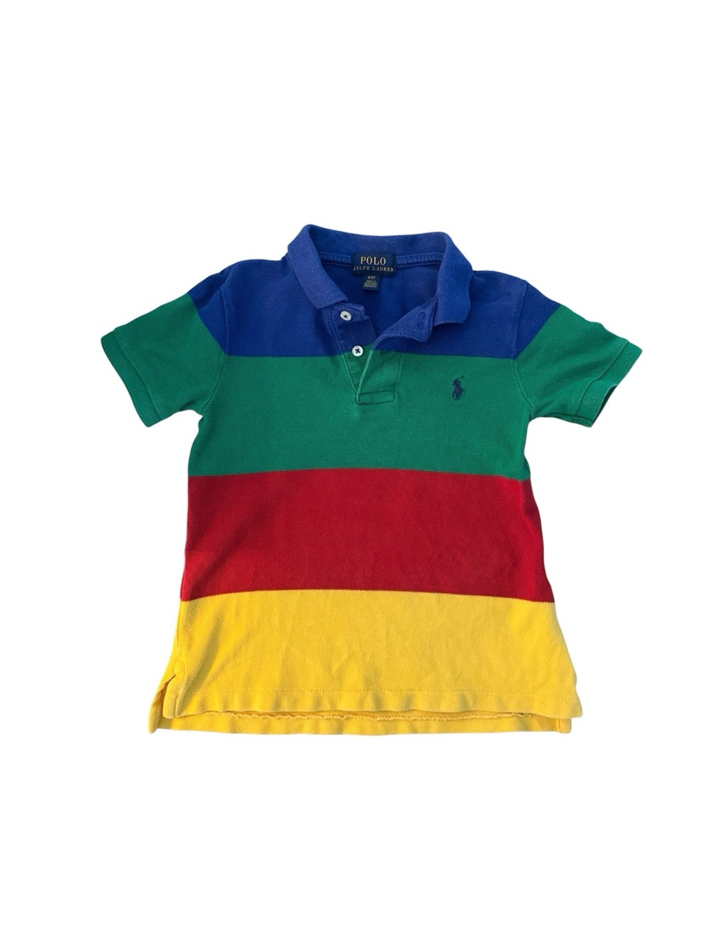 Polo Ralph Lauren Boys Short Sleeve Color Block/Striped Shirt Size 3